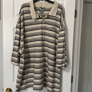 Men’s Beige and Brown Polo